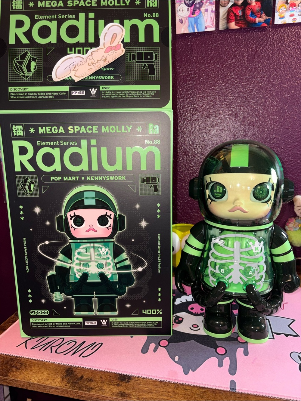 Radium Mega Space Molly Vinyl Figure - Green Glow